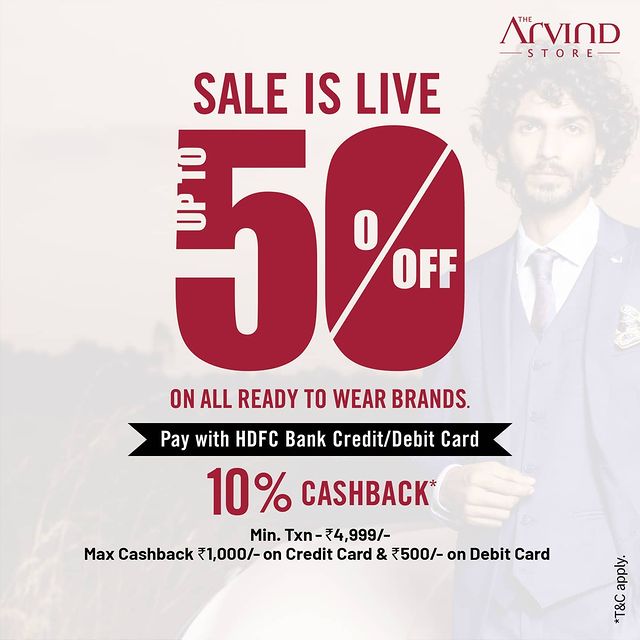 The sale is now open for all at #TheArvindStore 
Hurry and grab up to 50% off* on ready to wear brands.
We take all the safety precautions.

#Arvind #ReadyToWear #Menswear #Sale #OfferAlert #StyleUpNow
#Dapper #Style 
#StaySafe #StayClassy  #FashioningPossibilities