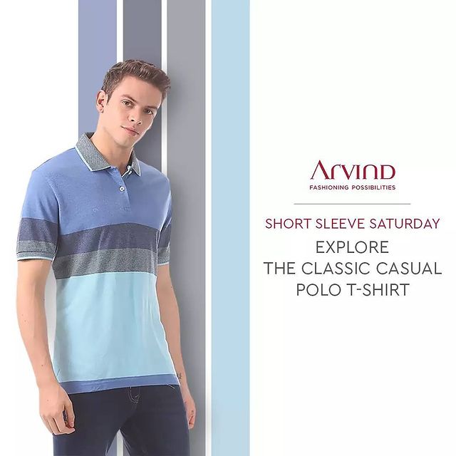 The Arvind Store,  ADbyArvind, FashioningPossibilities, ShortSleevesSaturday, Saturday, ReadyToWear, Menswear, StayStylish, PoloTshirt, ClassicCasual