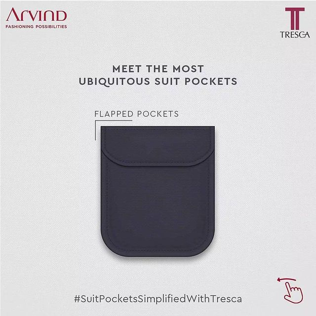 Let us talk about Suit Pockets- learn the differences with Tresca Suit Guide!

Flap Pockets are the most ubiquitous ones, they are reserved to bring an extra stylish look to the casual styles. Choosing a flap pocket is almost always a good move whether it is your first or tenth suit. 

Patch Pockets bring in the casual look by nature. They are appropriate to create the relaxed and effortless vibes and hence are ideal for informal suits and sport coats.

Ticket Pocket has rooted its existence to British heritage and were very popular during the golden age of train travel. They are ideal to create the classic look as they show appreciation for the tailoring tradition.

Pipe Pockets also known as Jetted Pockets, Besom Pockets or Welted Pockets. They are ideal for tuxedos and dinner jackets because of the sleek, clean silhouette that it promotes. Dapper dressers who like a minimalist look can also opt for piped pockets on their everyday suits.

#StyleGuide #SuitStyleGuide #SuitPockets #SuitPocketStyle #SaturdayStyleStatement #Arvind #Menswear
#Suave #Suits #SuitPocketsSimplified #FashioningPossibilities #TrescaSuitGuide #Tresca