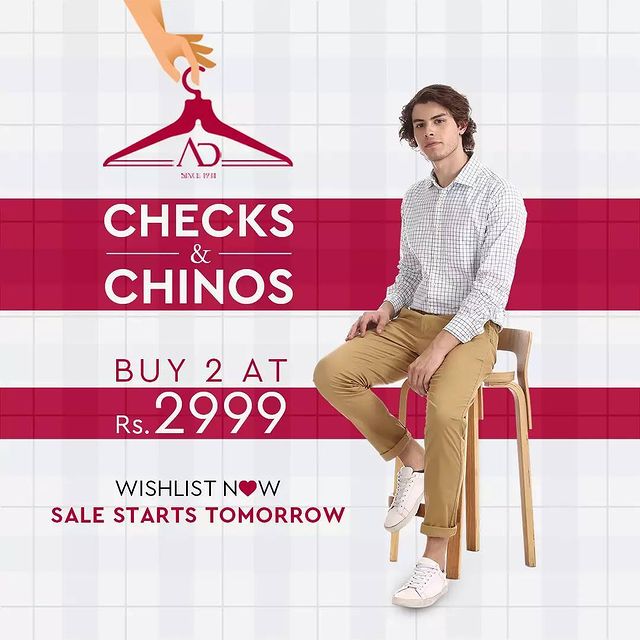 It's a check-mate for the fashion and style trends!

Get Ready to shop the AD handpicked collection! Buy 2 at just Rs. 2999/- in entire range of Checks & Chinos

Buy NOW: arvind.nnnow.com

#ChecksNChinos #Salefie #Salesational #ADHandpicked #FashioningPossibilities #ReadyToWear #Menswear #StayStylish #OfferAlert