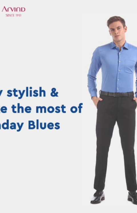Have a fresh approach towards Monday with Arvind MensWear!

Shop Now: https://bit.ly/3cyEttY

#Arvind #FashioningPossibilities #MondayBlues #UndoTheBlues #GoodKindOfBlues #MesmerizingMondayBlues #WeekdayStyle #OfficeWearCollection #Menswear
