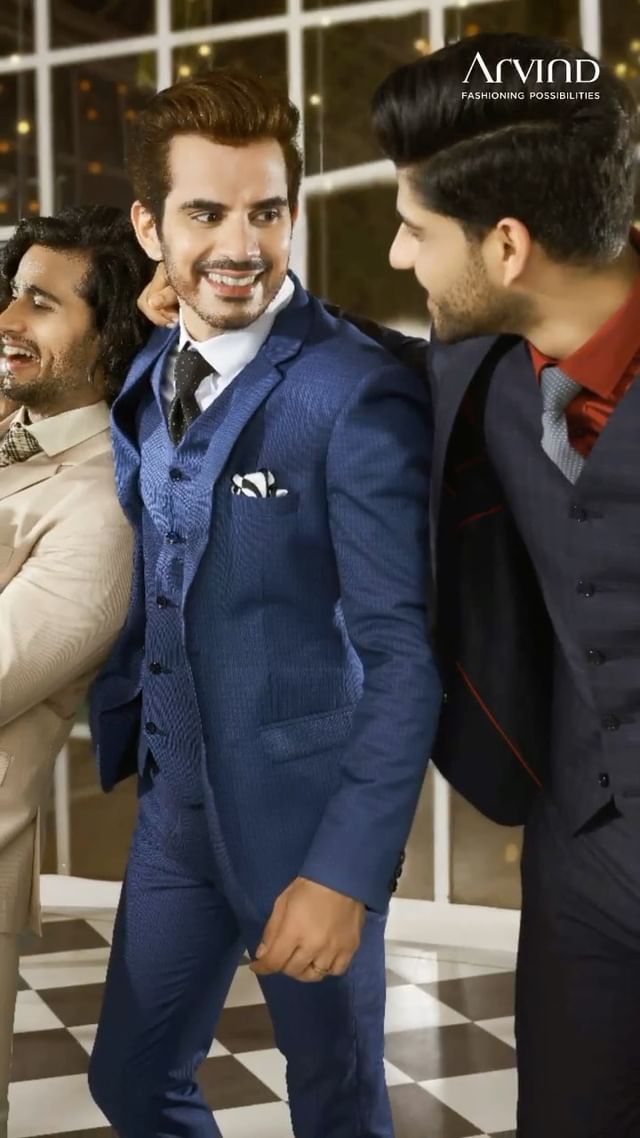 A groom's ensemble completes when he wears a smile on his face with a gorgeous hue of suit and complements it with the satisfaction of being at the ease with the comfort of fabric and material. 
.
.
.
.
.
.
.
.
.
.
.
.
.
.
#Arvind #FashioningPossibilities #MensWear
#suits #fashion #style #suitstyle #dresses #mensfashion #onlineshopping #indianwear #tuxedo #weddingwear #ethnicwear #groomclothing #formalsuits #suiting #receptionattire #instafashion #wedding #designer #indianfashion #suitmaterial #tailoredmade #customfit #jodhpuri #weddingwearformen #fashionblogger #menstyle