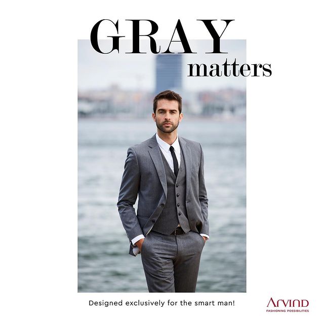 Whether you are dressing for a casual or formal ocassion, gray works well for both! Shades of gray are perfect to dress up or down, giving a more modern look. Here's one formal style check for you. 
.
.
.
.
.
.
.
.
.
.
.
.
.
 #Arvind #FashioningPossibilities #MensWear #formalwear #fashion #formal #officewear #mensfashion #style #menswear #formalclothes #casualwear #partywear #ootd #instafashion #fashionblogger #onlineshopping #formals #suit #instagood #shirts #formalcollection #clothing #officewear #weddingwear  #trending #menstyle #suits #instagram #arvindcollection #fashionstyle