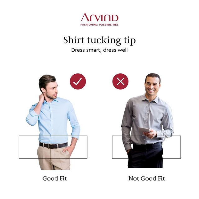 Tucking your shirt is easy with our step-by-step tips and instructions. Knowing the right tuck and how to do it will save you time and energy while ensuring your outfit is always on point and appropriate for your outing.
.
.
.
.
.
.
.
.
.
.
.
.
.
 #Arvind #FashioningPossibilities #MensWear #menstyling #mensfashion #menswear #fashion #menstyle #love #style #styling #mensstyle #ootd #feelgood #menstrend #feelgoodmenswear #feelgood #men  #fashionblogger #menstylefashion #ootdfashion #menwithstyle #instafashion #casualstyle #menfashionreview #menfashionblogger