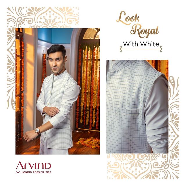 The festive season is the best time to shine. Go classic with a white ensemble, add a touch of elegance and confidence to your look.
.
.
.
.
.
.
.
.
.
.
.
 #Arvind #FashioningPossibilities #MensWear #festivalfashion #festival #festivaloutfit #fashion #festivalseason #handmade #festivalstyle #festivalwear #festivallife #love #festivals #instafashion #musicfestival #ootd #kurta #styling #festivalclothing #festiveindie #bohostyle #ethnicwear #style #festivalvibes #newcollection #festivals #festivalseason #indiafestival #indianculture