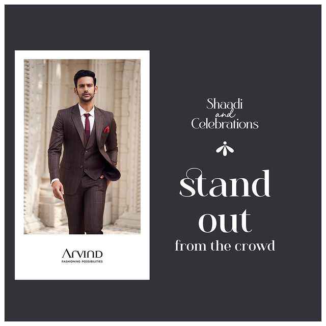Why be a part of the crowd…when you can stand apart? 
This Shaadi season, whether you’re from the Groom’s side or the Bride’s, as long as you choose Arvind, trend is going to be on your side✨
.
.
.
.
.
.
.
.
.
.
#Arvind #FashioningPossibilities #MensWear #groom #wedding #love #weddingwear #weddingday #weddingsuits #weddinginspiration #weddingcollection #weddings #photography #groomtobe #weddingplanner #weddingideas #groomfashion #instawedding #marriage #traditionalwear #destinationwedding #brideandgroom #preweddingcollection #indianwedding #fashion #newcollection #weddingplanning #indianweddingwear #weddingsuit