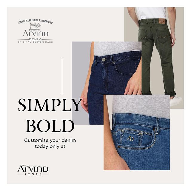 Your style, your choice, your colour, your comfort… We believe that ultimately the person who is going to wear the denim, should choose everything about it! At the Arvind store, you would get the perfect denim to match your style that you can customise too! 

Visit The Arvind Store today. 
.
.
.
.
.
.
.
.
.
.
#Arvind #FashioningPossibilities #MensWear #jeans #fashion #style #ootd #denimpant #vintage #classic #outfit #denim #denimstyle #fashionblogger #custommade #denimformen #mensfashion #instafashion #fashionstyle #denimjeans #menstrend #feelgoodmenswear #instagood #outfitoftheday #fashionista #menwithstyle #handmade #styling #stylingformen #shopping