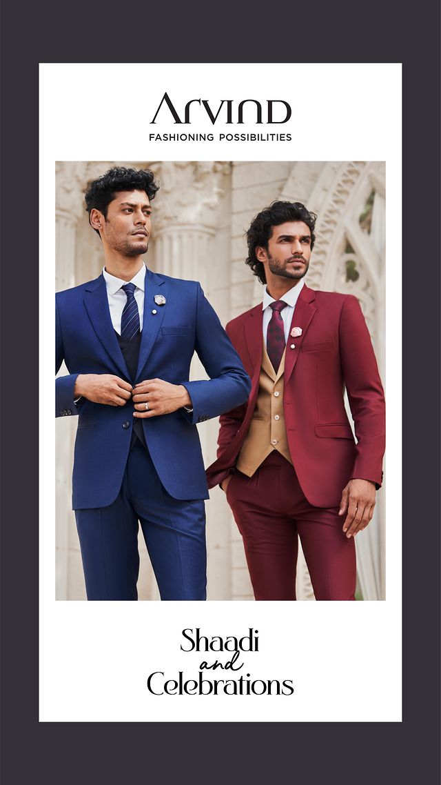 Oh, the Wonderful Winter Weddings are here! From custom-made Suits to Fusion-wear and from prints to solids…we’ve got it all. 
Snapping 1…2…where are you?

Get decked up for #ShaadiAndCelebrations at an Arvind Store near you✨ 
.
.
.
.
.
.
.
.
.
.
#Arvind #FashioningPossibilities #MensWear #groom #wedding #love #weddingwear #weddingday #weddingsuits #weddinginspiration #weddingcollection #weddings #photography #groomtobe #weddingplanner #weddingideas #groomfashion #instawedding #marriage #traditionalwear #destinationwedding #brideandgroom #preweddingcollection #indianwedding #fashion #newcollection #weddingplanning #indianweddingwear #weddingsuit