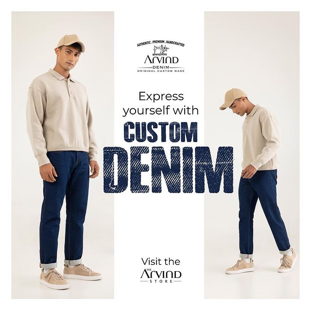 Own a pair that has an edge, flaunt a pair that resonates with your personality…express yourself with Custom Fit Denim! 

Feeling good? Loving life? Having an amazing day? Say it all, with an ADL pair of denims. Walk into a store near you🛍️
.
.
.
.
.
.
.
.
.
.
.
.
#Arvind #FashioningPossibilities #MensWear #denim #jeans #fashion #handmade #style #denimjeans #denimstyle #instagram #selvedge #customjeans #denimhead #denimlovers #denimondenim #fashionstyle #rawdenim #selvedgedenim #yourfashion #allaboutdenim #custommade #custommadeclothing #custommadedenim #denimaddicted #denimdesign #denimevolution #deniminnovation #deniminspiration #denimpants