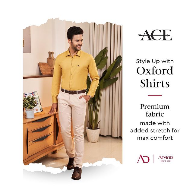 Put on an Oxford Shirt and ACE every day, without compromising on comfort! 

Like what you see? Visit The Arvind Store to explore more from our #AceCollection 💪🏻
.
.
.
.
.
.
.
.
.
.
.
#Arvind #FashioningPossibilities #MensWear #oxfordshirts #casualshirts #fashion #ootd #whiteandbluecollection #selectshirts #tailoredmade  #outfitoftheday #style #minimal #officeshirts #leisureshirts #mensshirts #socialshirts #shirtsformen #shirts #shirtstyle #shirtshop #shirtswag #mensfashion #shirtdesign #fashion #shirtsonline #shirtsfordays #customshirts #onlineshopping #mensshirts #menstyle