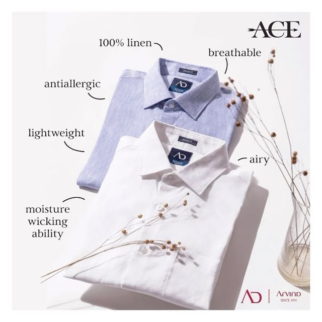 ACE those warm summer days…in easy-breezy shirts🙌🏻🍃 Designed especially for this season, is our elegant ACE Collection!

Drop by the Arvind Store to explore the latest range of Men’s wear.
.
.
.
.
.
.
.
.
.
.
.
#Arvind #FashioningPossibilities #MensWear #linenshirts #casualshirts #fashion #ootd #tailoredmadelinenshirts 
#linen #linenshirt #linenpants #mensfashion #shirts #linenclothing #menswear #linenfabric #fashion #mensclothing #shirt #cottonshirts #ootd #linenlove #mensstyle #linenclothes #linencloset #menstyle #linenindia #linenwear #linenfashion #sustainablefashion #linencollection #mensweardaily