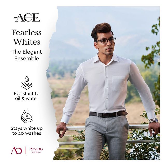 For the brave…
For the fearless…
For you! 
Head over to The Arvind store to shine bright in our elegant whites! 
This Ace collection’s premium fabric is oil & water resistant, which ensures that the shirt remains white for the ‘lo——ngest’ time! 🛍️
.
.
.
.
.
.
.
.
.
.
.

#Arvind #FashionPossiblities #MensWear  #WhiteShirts #StyleDiaries #MakeItWhite #WhiteOutfit #WhiteFever #WhiteStyle #WhiteGram #WhiteFashion #WhiteLifeStyle #WhiteClothes #WhiteCodes #WhiteVibes #WhiteLove #WhiteShine #WhiteFashionista #WhiteClothing #WhiteThreads #WhiteSwag #WhiteOnWhite #WhiteFashionStyle #WhiteStyleStatement #WhiteIsTheNewBlack #WhiteIsTheNewTrend #WhiteShirtGame #WhiteShirtStyle #WhiteShirtLook #WhiteShirtLife