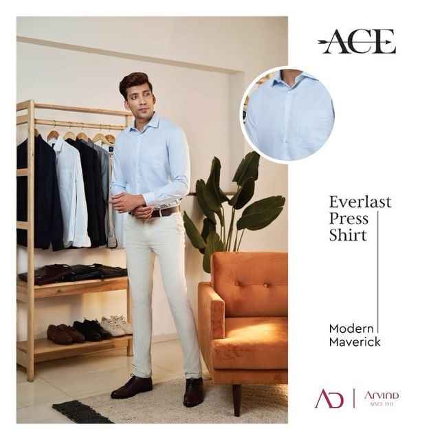 Wrinkles on your shirt will now be a thing of the past. Check out our ACE Collection’s Everlast Press Shirts! 

To enjoy the wrinkle-resistant modern dressing experience, drop by at The Arvind store near you🙌🏻
.
.
.
.
.
.
.
.
.
.
.

#Arvind #FashionPossiblities #MensWear  #LuxuryFashion #Style #Fashion #ArvindLife #NoWrinkleShirt #NoWrinkleFashion #ArvindNoWrinkleShirt #SmoothLook #MenStyle #LuxuryStyle #MensFashion #ShirtLife #SmartLook #ArvindFabric #FabricOfChoice #PremiumShirts #SmartStyle #FashionForward #CoolLook #ShirtFashion #Fashionista #TheShirtLook #ArvindClothing #FashionLovers #ShirtLovers #FashionGoals #SmartCasual