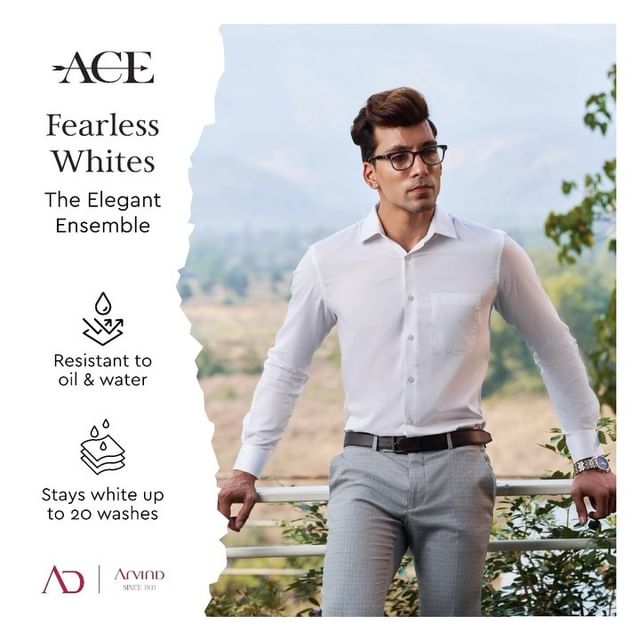 For the brave…
For the fearless…
For you! 
Head over to The Arvind store to shine bright in our elegant whites! 

This Ace collection’s premium fabric is oil & water resistant, which ensures that the shirt remains white for the ‘lo——ngest’ time! 
.
.
.
.
.
.
.
.
.
.
.

#Arvind #FashionPossiblities #MensWear  #WhiteShirts #StyleDiaries #MakeItWhite #WhiteOutfit #WhiteFever #WhiteStyle #WhiteGram #WhiteFashion #WhiteLifeStyle #WhiteClothes #WhiteCodes #WhiteVibes #WhiteShine #WhiteFashionista #WhiteClothing #WhiteShirtDay #WhiteSwag #WhiteOnWhite #WhiteFashionStyle #WhiteStyleStatement #WhiteIsTheNewBlack #WhiteIsTheNewTrend #WhiteShirtGame #WhiteShirtStyle #WhiteShirtMania #WhiteShirtLook #whiteshirtlife