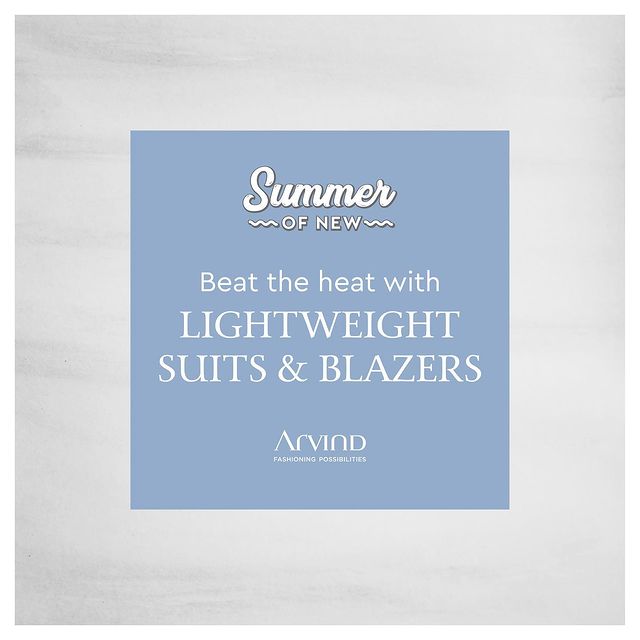 Light as a feather’ ? 🪶
More like…Light as a Blazer! 
Look and feel sharp in the classic #LinenBlazers of our Spring Summer’23 collection. Team ‘em up with fine cotton shirts, and summer-friendly trousers to feel comfortable all day long! ☀️🕶️ #SummerOfNew

To shop the #HeatBuster look, visit your nearest Arvind outlet. 🛍️
.
.
.
.
.
.
.
.
.
.
.
.
#Arvind #FashioningPossibilities #MensWear #collection #menfashion #fashion #menstyle #love #instagood #style #instagram #men #ootd #fashionista #fashionstyle #gentleman #classicmenswear #collections #gentleman #gentlemanstyle #happycustomers #mensclothing #menstailoring #menstyle #mensweardaily #menwithclass #moderngentleman #summerofnew #SS23