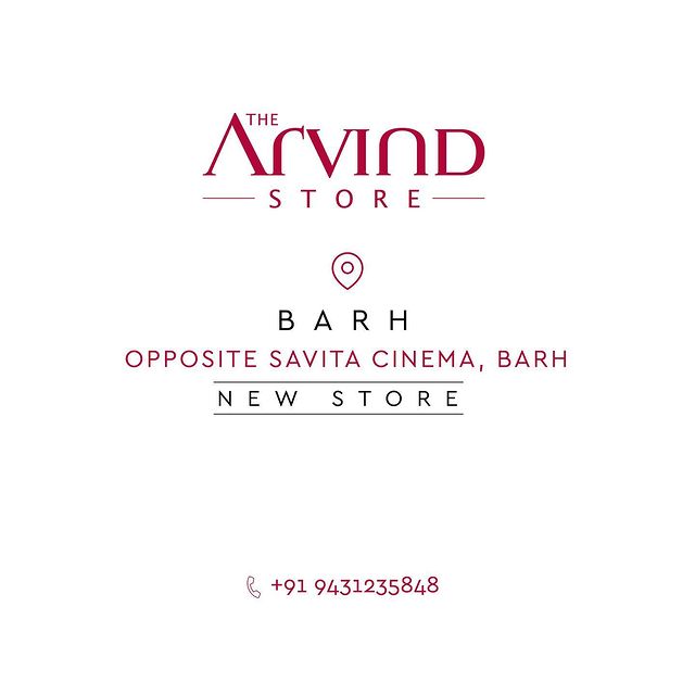 Have you heard? 📣

 Arvind’s newest store has launched 
 in Barh📍
Get ready to witness a wide variety of Menswear! This full-fledged Arvind store displays the trendiest Readymade apparels including T-shirts, Shirts, Trousers, Denims, Formal Suits, as well as, fine Fabrics in diverse hues. You can also try out  our made-to-measure service to get perfectly tailored ensembles!

People of Barh, it’s time to style up with Arvind! 🛍️
.
.
.
.
.
.
.
.
.
.
.
.
.
#Arvind #FashioningPossibilities #MensWear #franchise #newstoreopening #franchisingbusiness #newstore #franchiseowner #franchiseopportunities #arvindfranchise #Businessowner #businessgrowth #businessmarketing #india #branddevelopment #marketleader #brandexpansion #businessexpansion #franchiseopportunities #barh #bihar