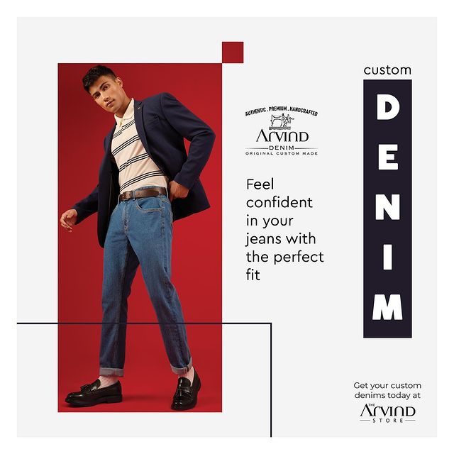 One that fits perfectly on your waist…and also matches your taste! That’s got to be none other than a customised Denim from Arvind! 👖

Bringing you super-comfy styles that you can wear confidently wherever you go. Make sure you visit The Arvind Store today to try yours out!🛍️
.
.
.
.
.
.
.
.
.
.
.
.
.
#Arvind #FashioningPossibilities #MensWear #denim #jeans #fashion #handmade #style #denimjeans #denimstyle #instagram #selvedge #customjeans #denimhead #denimlovers #denimondenim #fashionstyle #rawdenim #selvedgedenim #yourfashion #allaboutdenim #custommade #custommadeclothing #custommadedenim #denimdesign #denimevolution #deniminnovation #deniminspiration #denimpants