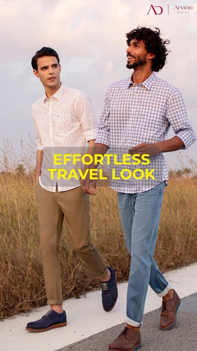 Adventure awaits, don’t forget to pack your style with you! From classic solid shirts to striped polo t-shirts. From statement blazers to comfy trousers, AD offers a variety of outfits to fit any travel plans. 
Be ready for any spontaneous adventures and travel smarter with our stylish and comfortable outfits!

Make The Arvind store, your very first destination 😉📍
.
.
.
.
.
.
.
.
.
.
.
.
.
#Arvind #FashioningPossibilities #MensWear #menstyling #mensfashion #customiseddenim#fashion #menstyle #love #style #styling #mensstyle #denim #feelgood #menstrend #feelgoodmenswear #denimformen #fashionblogger #menstylefashion #ootdfashion #menwithstyle #instafashion #casualstyle #menfashionreview #stylingformen #tailoredmade #travelinstyle