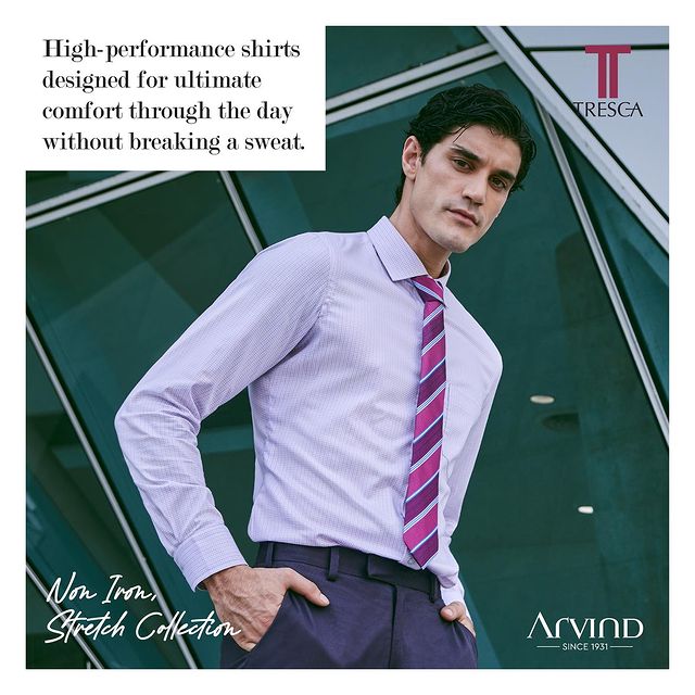 Sorry, but the sweat’s got to wait! 🙅🏻‍♂️💧
Every high performance shirt by Tresca is designed for ultimate comfort all through the day. So whether it’s back-to-back field visits, or a series of long meetings, your outfit will never set you back! 
Stay sweat-free & stay stress free throughout. 

Visit The Arvind Store for a relaxed shopping experience . 🛍️🤩
.
.
.
.
.
.
.
.
.
.
.
.
#Arvind #FashioningPossibilities #MensWear #allweatherfabrics #mensfashion #allweather #dailywear #officewear #essentials #fashiongame #fabrics #mensstyle #mensoutfit #mensclothing #styletips #fashioninspo #wardrobeessentials #dapperlook #ootdmen #fashionforward #weatherproof #mensweardaily #officeoutfit #fashionablemen #stylishmen #sartorial #classicstyle #menwithstyle #outfitinspiration #Tresca