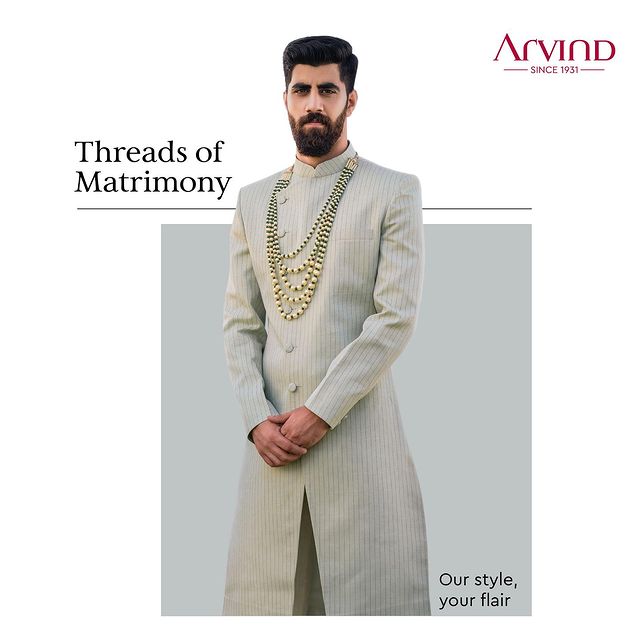 Gentlemen, it's time to tie the Threads of Matrimony in style with Arvind. 💍🧵

With the finest fabrics, and a dash of charisma, you're all set for your big day. 
Because when you look good, you feel even better!😌

Arrive soon, at your dream wedding shopping destination📍
.
.
.
.
.
.
.
.
.
.
.
.
#Arvind #FashioningPossibilities #MensWear #mensfashion #traditionalwear #stitchedtoexcellence #menswear #fashionforward #classicstyle #handcrafted #tailoredtofit #heritagefashion #timelesselegance #dappergents #ethnic elegance #gentlemensstyle #craftsmanship #sartorial #designermenswear #culturalfashion #fashionfinesse #mensstyleguide #artoftailoring #indianfashion #custommenswear #elegantensembles #sophisticatedmen #traditionalcharm #stylishstitches #fashionheritage