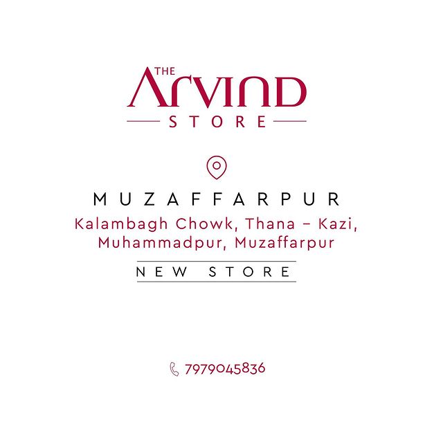 Your search for dapper Menswear ends at Muzaffarpur! 📍 

We’ve launched our newest store at Kalambagh Chowk. Walk in for Premium Custom Tailoring by the best in the business, find your perfect fit from a wide selection of high quality Denims, check out formal as well as casual readymade apparels and browse through a vivid display of fabrics.
We can’t contain the joy, can you? Shop now! 💯
.
.
.
.
.
.
.
.
.
.
.
.

#Arvind #FashioningPossibilities #MensWear #franchise #newstoreopening #franchisingbusiness #newstore #franchiseowner #franchiseopportunities #arvindfranchise #Businessowner #businessgrowth #businessmarketing #india #branddevelopment #marketleader #brandexpansion #businessexpansion #franchiseopportunities #newstoreopening #Arindmenswearstore #westboringcanalroad #muzzafarpur