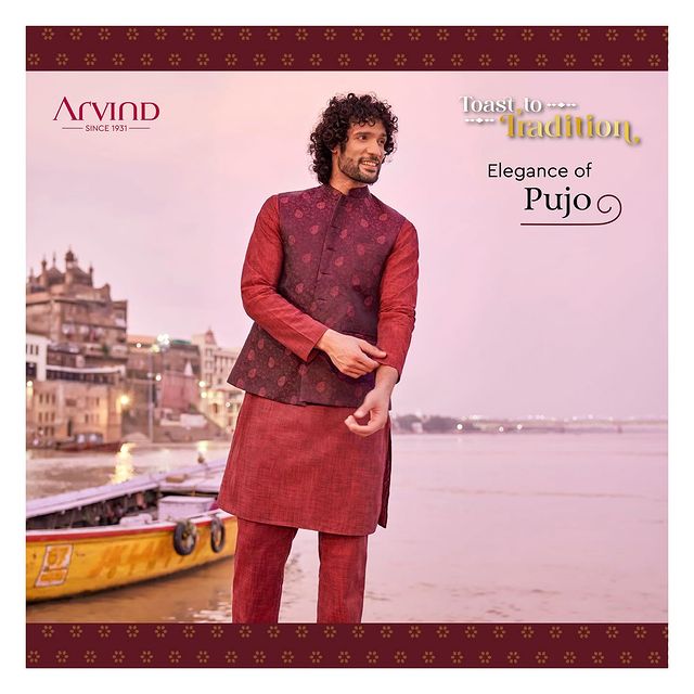 This Pujo, it's all about celebrating in style with Arvind's unique fabrics and festive wear that set the trend. Let your attire from Arvind tell a story of excellence and innovation. Step out in a new avatar that captures the essence of the festivities in every thread and motif. Celebrate Durga Pujo with grandeur, style, and a touch of the extraordinary! ✨🪔🎉 

.
.
.
.
.
.
.
.
.
.
.
#Arvind #FashioningPossibilities #MensWear #DurgaPujo #FestiveFashion #CelebratingInStyle #ArvindFestiveWear #TrendsettingAttire #ExcellenceInFashion #InnovativeDesigns #FestiveThreads #StoryInEveryStitch #FestiveMotifs #FestiveCelebration #Grandeur #StyleStatement #ExtraordinaryFashion #FestiveSeason #TraditionalElegance #DurgaPujo2023 #FashionForAll #ElegantEnsembles #PujoPreparations #DressToImpress #ArvindFabrics #PujoVibes #CelebrateWithArvind #FestiveGlow #CulturalHeritage #IndianFestivals