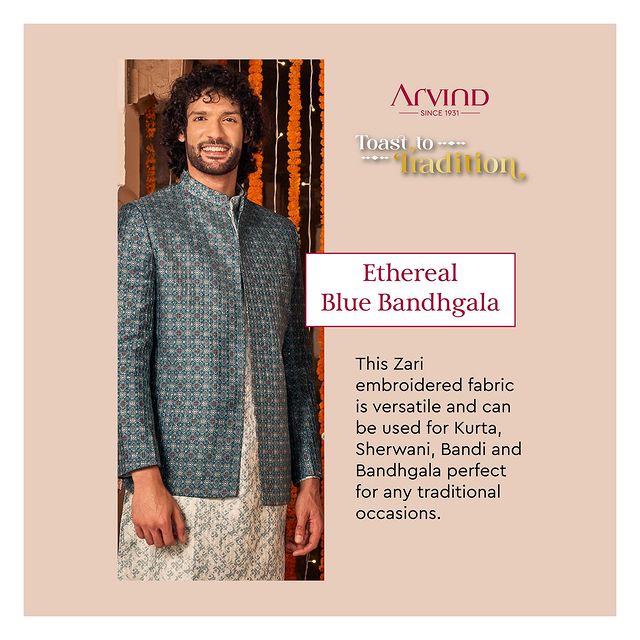 Fabrics that ooze flamboyance! ✨🧵
Dive into the richness of our embroidered fabrics created especially for you to stand out during festivities. Together let us make a grand toast to tradition!
Shop now, from an Arvind showroom near you😌🤌🏻
.
.
.
.
.
.
.
.
.
.
.

#Arvind #FashioningPossibilities #MensWear #custommadeclothing #mensfashion #traditionalwear #festiveattire #ethnicfashion #customtailoring #festivemenswear #fabriccraftsmanship #traditionaltextures #artisanfashion #bespokewardrobe #festiveensemble #indianfabrics #tailoredelegance #handcraftedwear #heritagetextiles #culturalcouture #menstraditionalwear #customdesigns #festivefashion #fabricartistry #traditionaloutfit #mensstyle #customizedgarments #festivewardrobe #richtextures