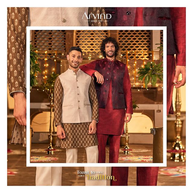 The Threads of Tradition are the ones that bind us together! 
This festive season, raise a toast to tradition with the finest threads turned into masterpieces by Arvind! Feel elegant & unique with a flair like never before.

Let’s make it a Diwali to remember. ✨Shop now at The Arvind Store✨
.
.
.
.
.
.
.
.
.
.
.

#Arvind #FashioningPossibilities #MensWear #custommadeclothing #mensfashion #traditionalwear #festiveattire #ethnicfashion #customtailoring #festivemenswear #fabriccraftsmanship #traditionaltextures #artisanfashion #bespokewardrobe #festiveensemble #indianfabrics #tailoredelegance #handcraftedwear #heritagetextiles #culturalcouture #menstraditionalwear #customdesigns #festivefashion #fabricartistry #traditionaloutfit #mensstyle #customizedgarments #festivewardrobe #richtextures