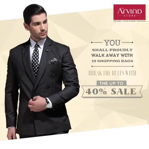 It will surely be a glorious moment, conquering one of the biggest EOSS.
Carry those shopping bags with pride!

#EOSS #EndofSeasonSale #arvindstore #menswear #mensfashion #fashionformen #india #gif