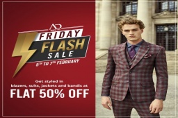 Introducing the Friday Flash Sale. Tune in to get blazers, suits, jackets and bandis at FLAT 50% OFF. Sale starts on 5th-7th February. Wishlist now! 
.
.
.
#ADfashion #ArvindFashion #TheArvindStore #FridayFlashsale #FridaySale #2021sale #discounts #Menswear #MensFashion #Fashion #style #comfortable #classicmenswear #texturedfabrics #firstimpressions #dressforsuccess #StayStylish