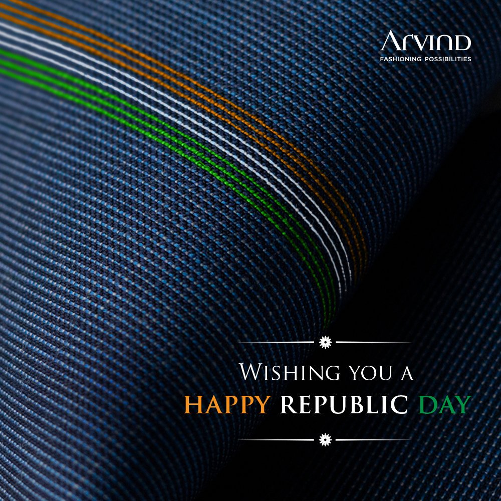 Exercise your right to fashion. Happy 70th Republic Day from Arvind
#RepublicDay #TheArvindStore #FashioningPossibilities https://t.co/fyUBuyFmvn