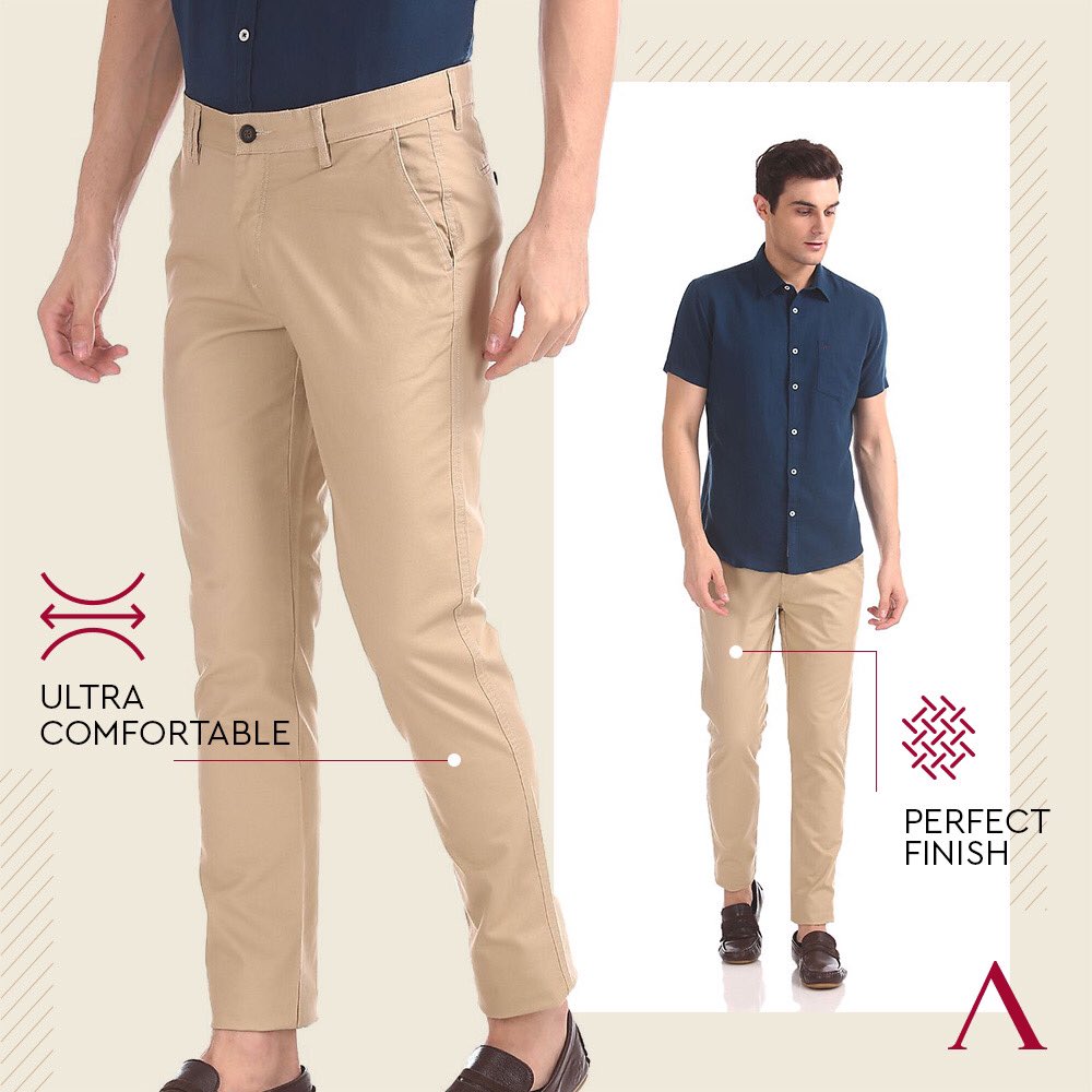 Trousers that are made to perfection with comfort as the topmost focus. Click here - https://t.co/C80o8gHM6b
And get your comfortable pair of trousers today!
.
.
 #ReadyToWear #ClothingThatComforts #MadeByArvind #NoWrinkle #WrinkleFree #stretch #superstretch #uvresistant https://t.co/SovuikwKl2