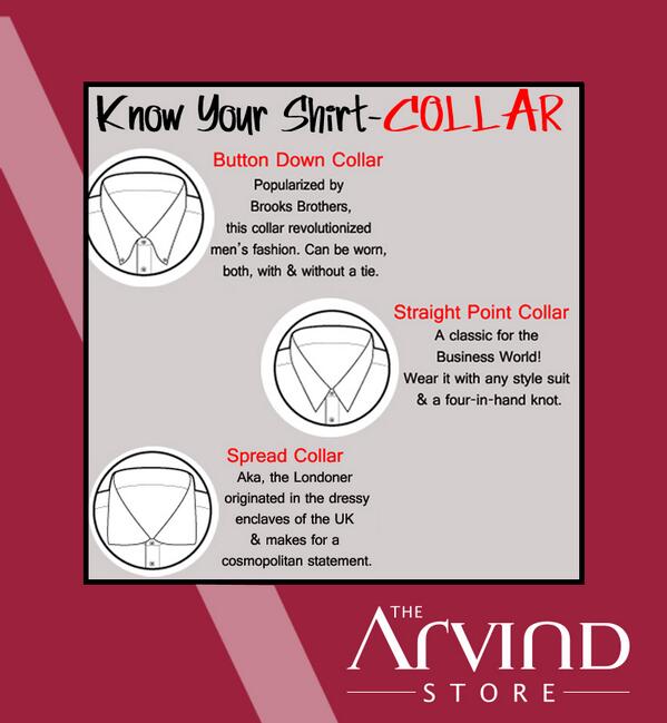 #StyleGuide : Know your #shirt #collar! 

 #TAS #TheArvindStore #Fashion #Men http://t.co/GbK7OkxEgh