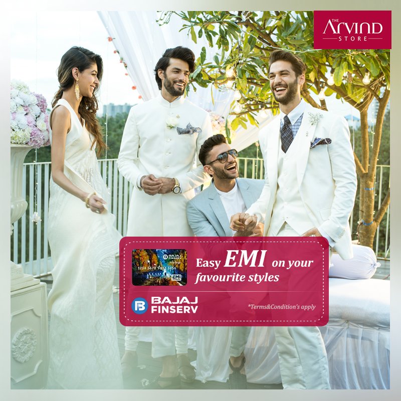 Why wait, when you can get your favorite styles with Easy EMI options. 
Register with Bajaj Finance and shop at The Arvind Stores today. https://t.co/GhVFWdNt9v