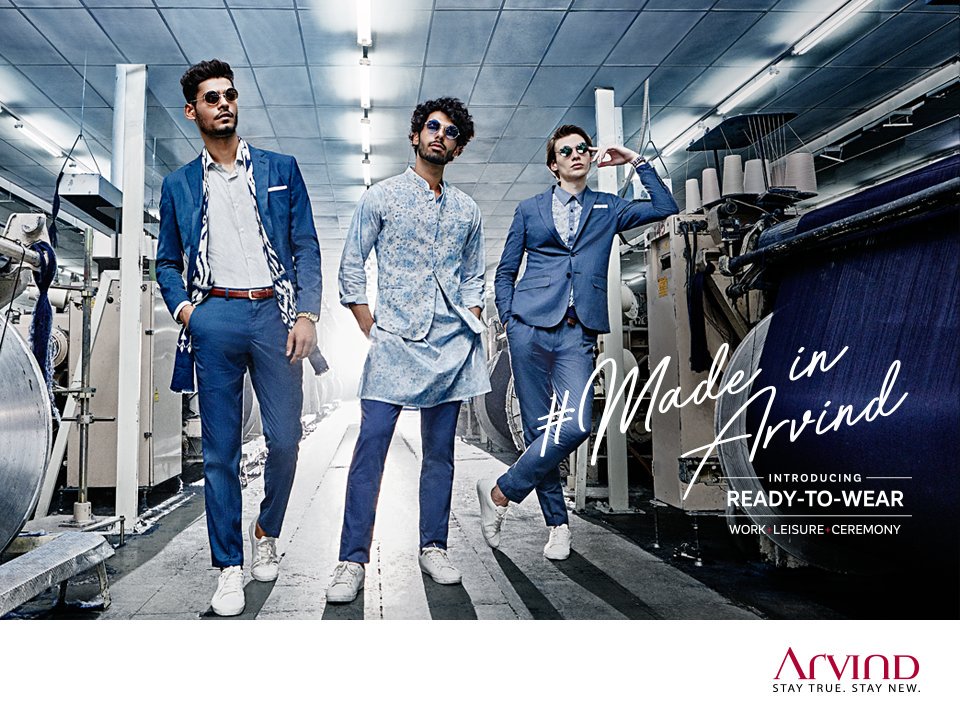 A taste of latest in fashion backed by years of superior craftsmanship. Introducing Ready-To-Wear at #TheArvindStore #MadeInArvind https://t.co/hH1Qz5vdmb