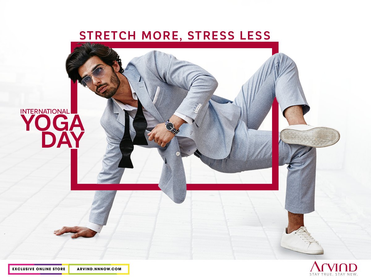 Let's pledge towards stretching more and stressing less. #InternationalYogaDay #InternationalYogaDay2017 https://t.co/8W8O9CESxn